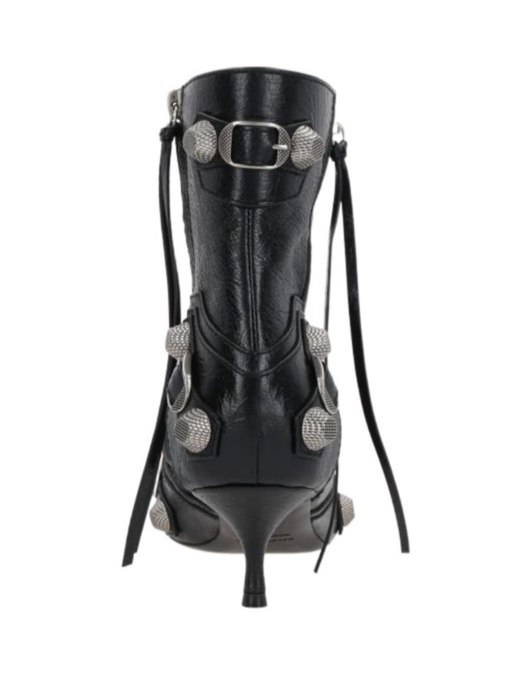 NWT ONE SINGLE SHOE Balenciaga Black Leather Cagole Boots RIGHT BOOT Sz 37 - Picture 2 of 10